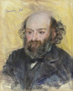 Portret van Paul Cézanne 1839-1906, 1880 door Pierre Auguste Renoir