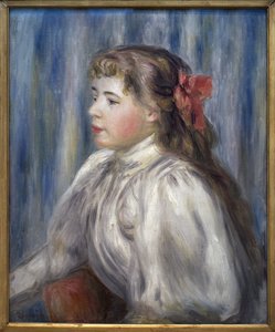 Portret van een jong meisje door Pierre Auguste Renoir