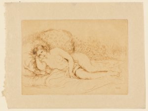 Liggende Naakt door Pierre Auguste Renoir