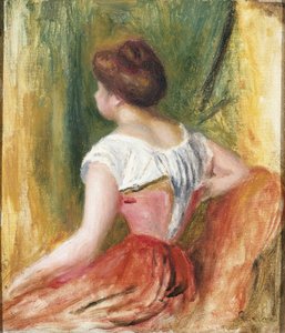 Zittende jonge vrouw door Pierre Auguste Renoir
