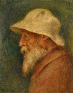 Zelfportret met witte hoed door Pierre Auguste Renoir