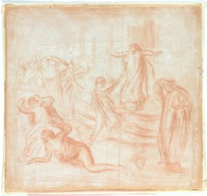 Schets voor Oedipus Rex door Pierre Auguste Renoir
