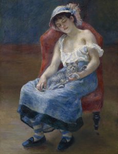 Slapend meisje door Pierre Auguste Renoir