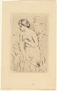 Staande badende door Pierre Auguste Renoir