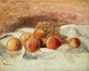 Stilleven met perziken door Pierre Auguste Renoir