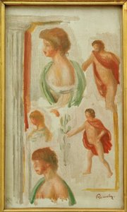 Studie van figuren uit de oudheid door Pierre Auguste Renoir