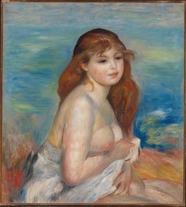 De blonde badster, c.1887 door Pierre Auguste Renoir