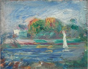 De Blauwe Rivier, c. 1890-1900 door Pierre Auguste Renoir