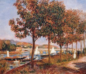 De brug bij Argenteuil door Pierre Auguste Renoir