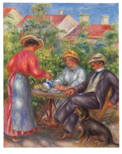 De Theekop, of De Tuin, c.1906-07 door Pierre Auguste Renoir