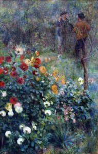 De tuin in de Rue Cortot, Montmartre door Pierre Auguste Renoir