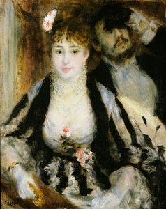 De theaterloge, 1874 door Pierre Auguste Renoir