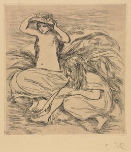 De Twee Baders, 1895 door Pierre Auguste Renoir