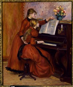 De pianoles. Schilderij door Pierre Auguste Renoir (1841-1919) door Pierre Auguste Renoir