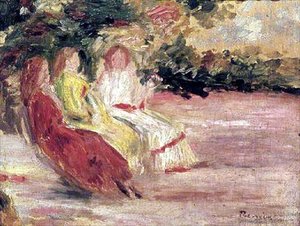 Drie vrouwen in het park