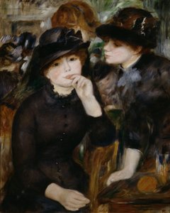 Twee meisjes in het zwart, 1880-1882 door Pierre Auguste Renoir