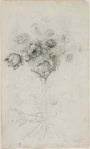 Vaas met bloemen door Pierre Auguste Renoir