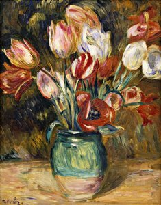 Vaas met bloemen, 1888-89 door Pierre Auguste Renoir