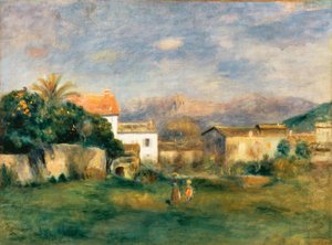 Uitzicht op Cagnes door Pierre Auguste Renoir