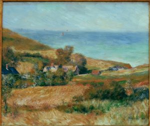 Uitzicht op de Kust bij Wargemont in Normandië door Pierre Auguste Renoir