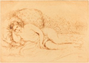 Liggende vrouw, 1906 door Pierre Auguste Renoir