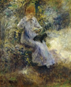 Vrouw en zwarte hond, 1874