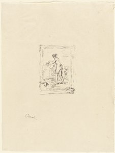 Vrouw met wijnstok, 2e variant door Pierre Auguste Renoir