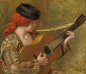 Jonge Spaanse vrouw met een gitaar, 1898 door Pierre Auguste Renoir
