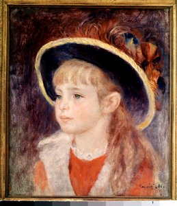 Jong meisje met een blauwe hoed: portret van Jeanne (Jane) Henriot (1878-1900), levend verbrand in de brand van de Comédie Française op 9 maart