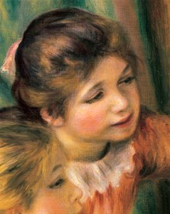 Meisjes aan de piano (detail) door Pierre Auguste Renoir