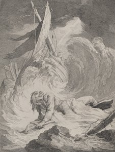 Lazarille bij zijn terugkeer uit Indië lijdt schipbreuk..., ca. 1717-60