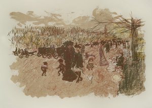 Laan in het Bois de Boulogne door Pierre Bonnard
