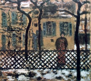 Achter het hek, ca. 1895 door Pierre Bonnard