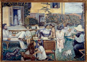 Bourgeois Middag of de Terrasfamilie, 1900 door Pierre Bonnard