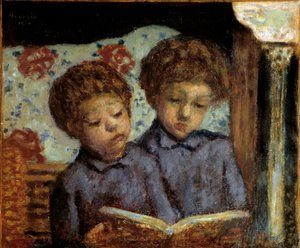 Kinderen Jean en Charles Terrace lezen