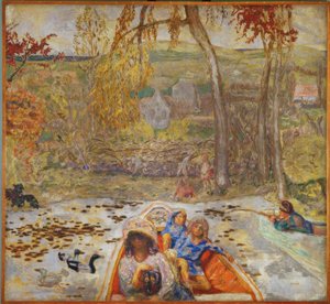 In een boot door Pierre Bonnard