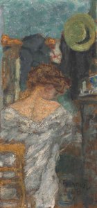 Zittende vrouw, van achteren door Pierre Bonnard