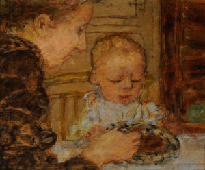 Grootmoeder en kind door Pierre Bonnard