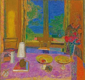 Grote eetkamer aan de tuin door Pierre Bonnard