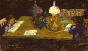 Interieur: De kinderen van Terrasse door Pierre Bonnard