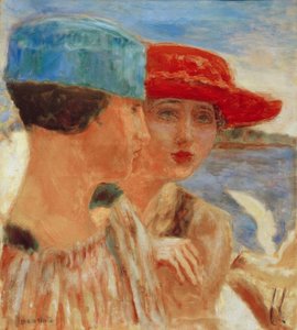 Meisjes met een meeuw door Pierre Bonnard
