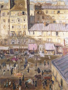 Le Boulevard Exterieur: Boulevard de Clichy en hoek van de rue de Douai door Pierre Bonnard