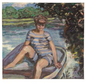 Op de boot door Pierre Bonnard