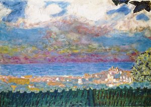 Stormachtige lucht boven Cannes, 1945 door Pierre Bonnard