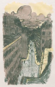 Straatscène van bovenaf