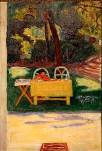 Proeven in de tuin. Schilderij door Pierre Bonnard (1867-1947), circa 1910. Olieverf op doek, Zon: 65x44cm Milaan, Privécollectie