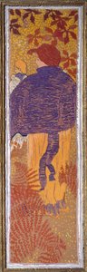Vrouw bij de pelerine door Pierre Bonnard