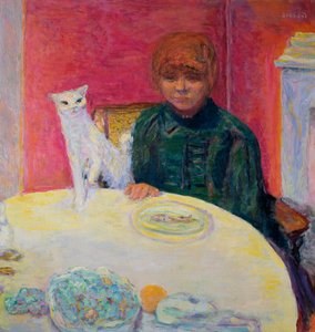 Vrouw met een Kat, 1912 door Pierre Bonnard