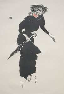 Vrouw met een paraplu door Pierre Bonnard