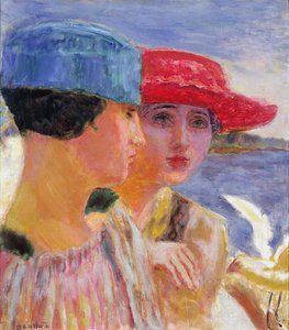 Jonge vrouwen met een meeuw, 1917 door Pierre Bonnard